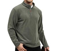 Suwangi Sudadera Polar Hombre de Calentamiento Sudadera Polar Casual de Invierno Ligera y Cálida con 1/4 Cremallera