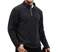 Suwangi Sudadera Polar Hombre de Calentamiento Sudadera Polar Casual de Invierno Ligera y Cálida con 1/4 Cremallera