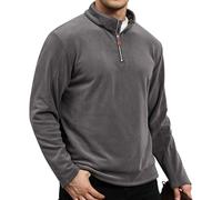 Suwangi Sudadera Polar Hombre de Calentamiento Sudadera Polar Casual de Invierno Ligera y Cálida con 1/4 Cremallera