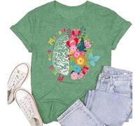 SUWATOIN Camiseta de terapeuta para mujer, diseño de salud mental, Verde, Large