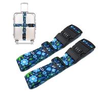 Suweir Set de Correas para Maleta con Cerradura de Combinación Correa de Maleta Llamativa Correa para Equipaje Correa para Maleta 5x180cm Correa para Maleta Ajustable Accesorios para Maleta para