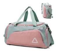 Suweir Sporttasche Damen 45L Reisetasche mit Schuhfach Nassfach Wasserdicht Weekender Travel Gym Duffle Bag mit Rucksack Schwimmtasche Saunatasche Trainingstasche für Reisen, Fitness, Sport, Bolsa de