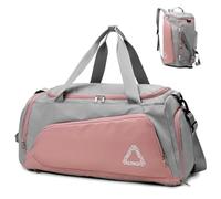 Suweir Sporttasche Damen 45L Reisetasche mit Schuhfach Nassfach Wasserdicht Weekender Travel Gym Duffle Bag mit Rucksack Schwimmtasche Saunatasche Trainingstasche für Reisen, Fitness, Sport, Bolsa de