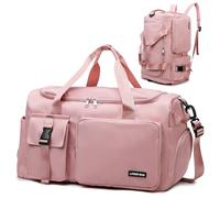 Suweir Sporttasche Damen Herren 42L Reisetasche mit Schuhfach Nassfach Wasserdicht Trainingstasche Travel Duffle Bag mit Rucksack Weekender Schwimmtasche Fitnesstasche für Reisen, Fitness, Sport,