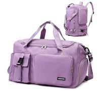 Suweir Sporttasche Damen Herren 42L Reisetasche mit Schuhfach Nassfach Wasserdicht Trainingstasche Travel Duffle Bag mit Rucksack Weekender Schwimmtasche Fitnesstasche für Reisen, Fitness, Sport,