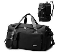Suweir Sporttasche Damen Herren 42L Reisetasche mit Schuhfach Nassfach Wasserdicht Trainingstasche Travel Duffle Bag mit Rucksack Weekender Schwimmtasche Fitnesstasche für Reisen, Fitness, Sport,