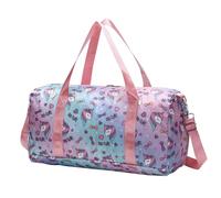 Suweir Sporttasche Kinder Reisetasche Jungen Mädchen mit Nassfach Schwimmtasche Weekender Duffle Bag Outdoor Fußballtasche Badetasche für Reisen, Fitness, Sport, Schule, Unicornio Rosa Azul, Bolsa de