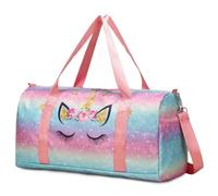 Suweir Sporttasche Kinder Reisetasche Jungen Mädchen mit Nassfach Schwimmtasche Weekender Duffle Bag Outdoor Fußballtasche Badetasche für Reisen, Fitness, Sport, Schule, arco iris, 45 x 20 x 24 cm