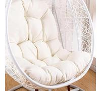SUWFEZUF Cojin Silla Colgante Huevo, Silla De Huevo Colgante Silla De Columpio CojíN Grueso Nido, Hamaca Colgante CojíN Patio JardíN Columpio BalancíN De RatáN,White