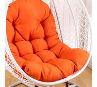 SUWFEZUF Cojin Silla Colgante Huevo, Silla De Huevo Colgante Silla De Columpio CojíN Grueso Nido, Hamaca Colgante CojíN Patio JardíN Columpio BalancíN De RatáN,Orange