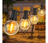 SUWIN Guirnalda Luces Exterior, 36.5 Metros Guirnaldas Luminosas de Exterior con 60+2 PCS G40 LED Guirnalda Bombillas,IP45 Impermeable Cadena de Luces Para Exterior,Jardín, Boda, Partido,Patio