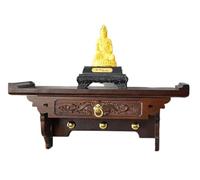 SUWOOPH Estante de Altar de Buda de Pared con cajón, Vitrina de Pared for decoración del hogar(60x30x20CM/23.6x11.8x7.8IN)