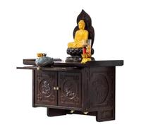 SUWOOPH Estante de Altar de Buda montado en la Pared, Vitrina de nicho de Pared for una decoración del hogar Consciente(50cm)