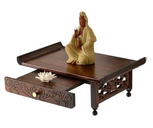 SUWOOPH Estante de Altar de Pared, nicho de exhibición de Madera Maciza for Espacios conscientes y decoración del hogar(50cm)