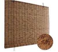 Suwooy Persianas Enrollables De Bambú para Pérgola,Cortina De Caña para Exteriores,Estor Enrollable para El Sol,persianas Romanas Naturales Tejidas a Mano,fáciles De Instalar,W×H-50x150cm/20x59in