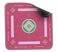 Suxdlan Alfombrilla Mahjong con Reglas, Alfombrilla Antideslizante para Juegos con reducción de Ruido de 31, 5x31, 5 para Mahjong/póquer/Juegos de Mesa, Estilo 2