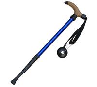 Suxdlan Bastón para Caminar 20.5-43 Bastones de Trekking Ajustables de aleación de Aluminio con Mango de Madera, Amortiguador de Resorte, Correa para la muñeca