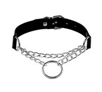 Suxdlan Collar de Gargantilla Punk de Cuero PU Collar de de de Codo de la Junta tórica Goth para Mujeres Negras