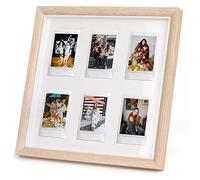 Suxdlan Marco de fotos Polaroid, marcos de imágenes de madera de 11x11, montaje en pared o escritorio exhibición de polaroid a prueba de polvo para decoración del hogar