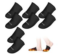 Suxdlan Neoprene Toe Covers 4 Pairs Winter Thermal Feet Warmers Elastic Toe Warmers for Cycling Running Hiking Ice Baths, Black