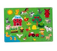 Suxdlan Tablero de Fieltro difuso para niños pequeños de 41, 3x29, 5 Pulgadas, Tablero de Historia de Fieltro con Tema de Granja, Pared de narración de Cuentos Preescolar, Juguetes educativos