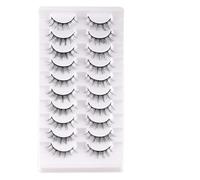 suxuMhao 10 pares de pestañas postizas de visón esponjosas, aspecto natural, pestañas postizas de volumen, A1026