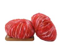 suxuMhao 4 piezas - Hilo esencial de lana suave, ideal para proyectos de manualidades y tejer a mano (rojo y rosa)
