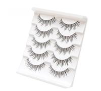 suxuMhao 5 pares de pestañas postizas de visón esponjosas, aspecto natural, pestañas postizas LY014