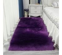 SUXUMHAO Camino de mesa de felpa de color liso, piel de oveja artificial, alfombra decorativa peluda, alfombrilla antideslizante para escritorio, alfombra de escritorio de piel sintética de lujo