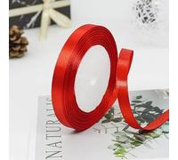 suxuMhao Cinta de seda, 5 piezas, para decoración y envoltura de regalos, ideal para el hogar, manualidades y adornos de regalo, suministros de cinta versátiles (rojo)