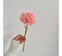 SUXUMHAO Flores artificiales - 10 claveles artificiales de color rosa claro de 11 pulgadas, claveles falsos para decoración del hogar, flores falsas y flores de seda para decoración del hogar en