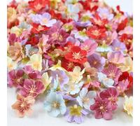 SUXUMHAO Flores artificiales, 120 flores de cerezo artificiales de seda, 0.98 pulgadas de diámetro, varios colores