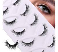 suxuMhao HLY-45 - 15 pares de pestañas de visón esponjosas de aspecto natural, pestañas postizas de volumen