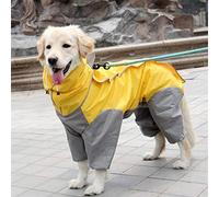 suxuMhao Impermeable para perro, ropa de lluvia ligera para mascotas con capucha poncho (5XL, A01)
