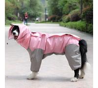 suxuMhao Impermeable para perro, ropa de lluvia ligera para mascotas con capucha poncho (5XL, A05)