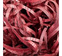 SUXUMHAO Papel de regalo arrugado y relleno de 100 g, con seda de rafia, para rellenar y envolver regalos, ideal para combinar cintas, decoración de cajas de regalo y manualidades hechas a mano (rojo