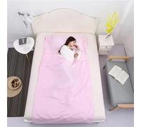 SUXUMHAO Saco de dormir de algodón, sábanas de camping, cama de viaje para picnic al aire libre, sábana de viaje para viajes, albergues, picnic, aviones, trenes (rosa, 83 x 70.86 pulgadas)