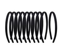 Suyegirl 20Pcs Women's Fabric Covered Satin Headbands 1CM Wide Black R