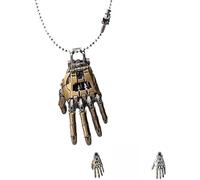 SUYOIKHGMN Colgante de mano biónica mecánica, una mano robótica con nudillos móviles, un collar steampunk. Ideal tanto para hombres como para mujeres.