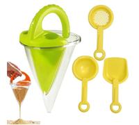 SUYOIKHGMN Juego de construcción de Castillos de Arena con Embudo para Mezclar Arena y Agua, Ideal para Juegos creativos de Playa, en Verde y Naranja