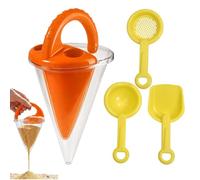 SUYOIKHGMN Juego de construcción de Castillos de Arena con Embudo para Mezclar Arena y Agua, Ideal para Juegos creativos de Playa, en Verde y Naranja