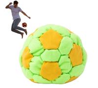 SUYOIKHGMN Nuevo puf Tejido a Mano 2026, Divertido puf de fútbol de Ganchillo, Estampado geométrico Multicolor, Ideal para Juegos al Aire Libre y Entrenamiento de coordinación