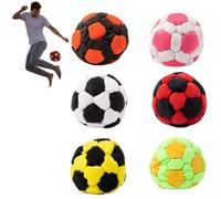SUYOIKHGMN Nuevo puf Tejido a Mano 2026, Divertido puf de fútbol de Ganchillo, Estampado geométrico Multicolor, Ideal para Juegos al Aire Libre y Entrenamiento de coordinación