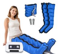 SUYUDD Botas de Presoterapia, Masajeador Piernas Cansadas para Casa | 0-240 mmHg Ajustable, 0-30 Min, Compresión Piernas, Drenaje Linfático, para Fitness, Running y Relax