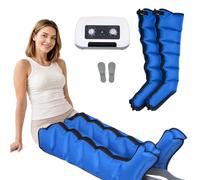 SUYUDD Botas de Presoterapia, Masajeador Piernas Cansadas para Casa | 0-240 mmHg Ajustable, 0-30 Min, Compresión Piernas, Drenaje Linfático, para Fitness, Running y Relax