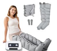 SUYUDD Botas de Presoterapia, Masajeador Piernas Cansadas para Casa | 0-240 mmHg Ajustable, 0-30 Min, Compresión Piernas, Drenaje Linfático, para Fitness, Running y Relax