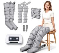SUYUDD Botas Presoterapia, Máquina para Drenaje Linfático en Casa | Presión 0-240 mmHg, 0-30 Min, Compresión Piernas, Masajeador para Piernas Cansadas y Recuperación Muscular