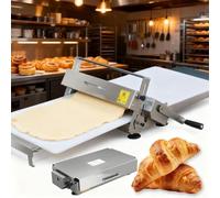 SUYUDD Laminadora de Masa y Hojaldre, Máquina Pasta Manual Plegable, Grosor Ajustable 0-27 mm, Panel Grande 30x60cm/40x90cm, Acero Inoxidable, para Panaderías, Repostería, Cocinas Domésticas