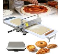 SUYUDD Máquina Laminadora de Masa Manual, Maquina Pasta Plegable Acero Inoxidable, Grosor Ajustable 0-27 mm, para Croissants, Pizza, Pasta, Hojaldre, Uso Comercial Doméstico