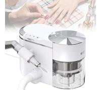 SUYUDD Professional 2-in-1 Nail File and Dust Collector, Electric Nail Drill Vacuum Cleaner Kit, 30000 RPM High Performance, ≤68dB Ultra Quiet, Adjustable Suction, Extension Hose, for Salons Jewelers